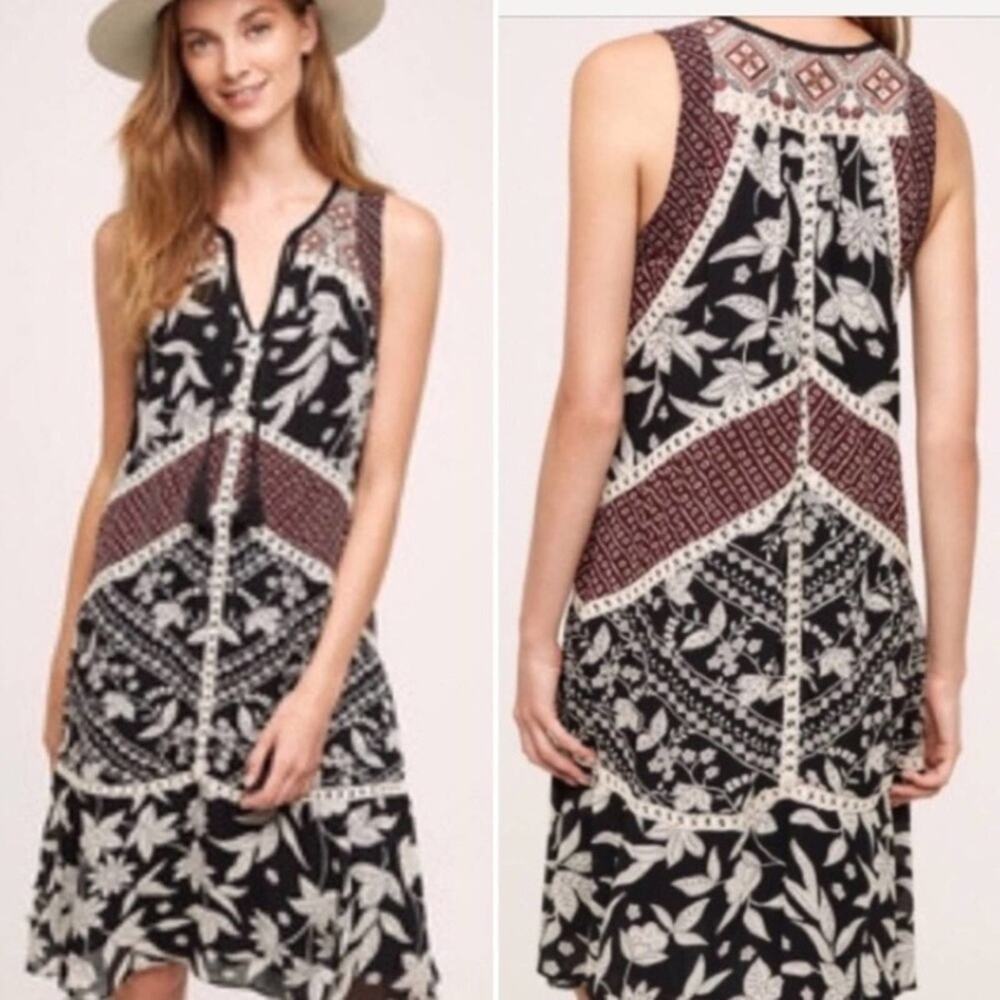 Anthropologie Floreat Grasslands Boho MIDI Dress